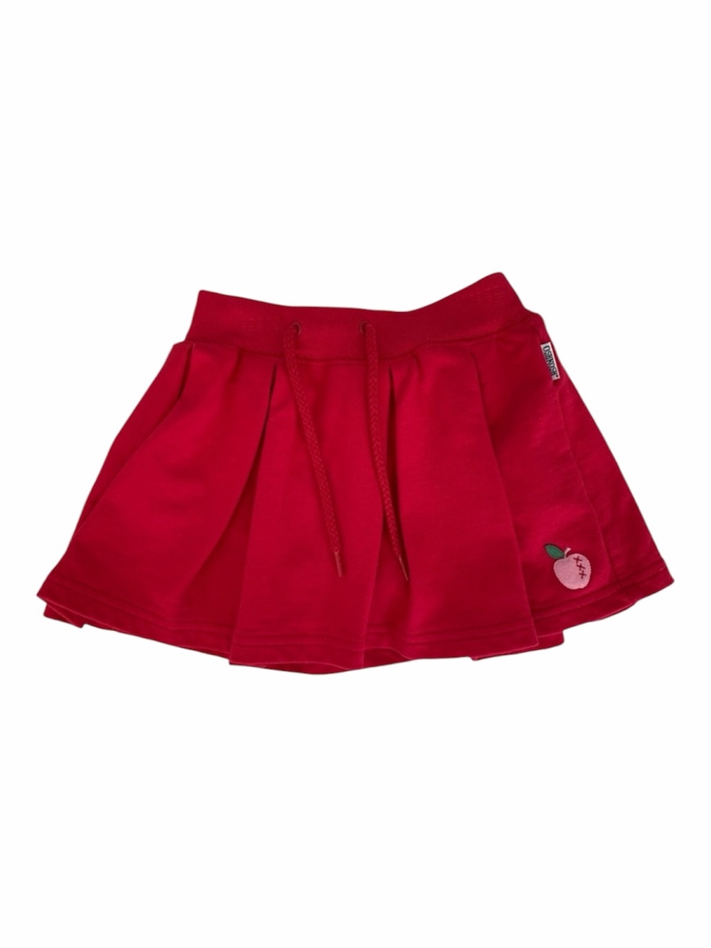 Vintage OshKosh Cotton Skort Girls Size 24M Red Flare Apple Pleated Stretch